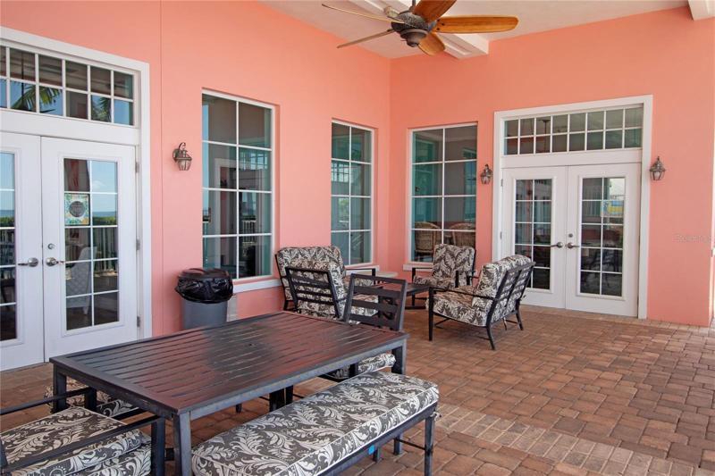 Back patio of Clubhouse