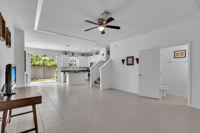 Very open and large family room