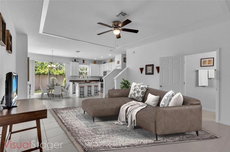 Very open and large family room