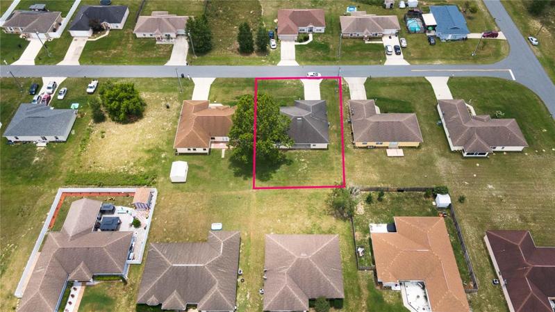 Aerial view of 0.23 acres