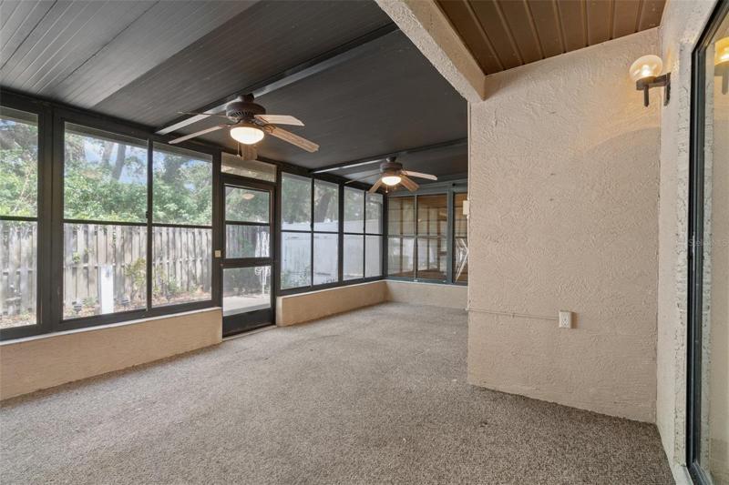 Spacious Enclosed Lanai with Vinyl Windows