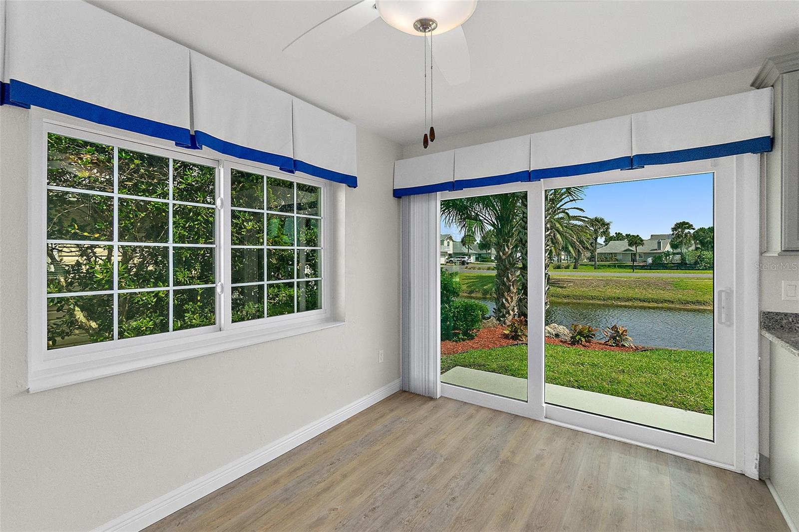 View of canal and lake from Dining room