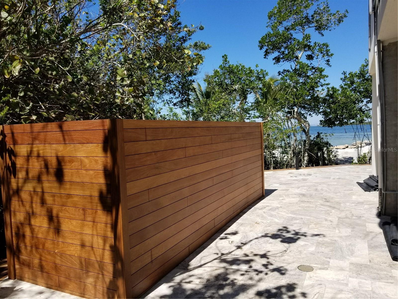 Wood (Cumaru) Pool equipment enclosure