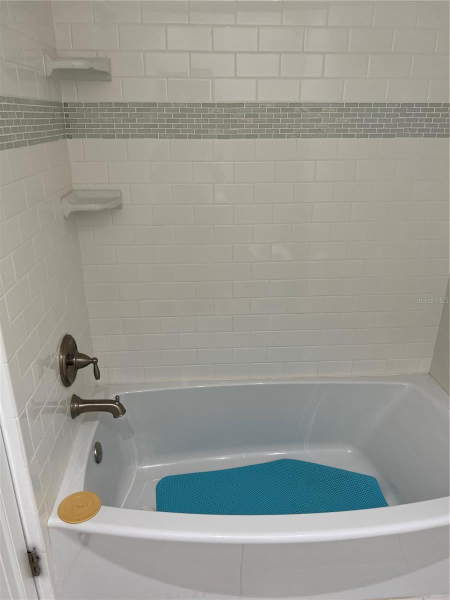 View of the Tub/Shower combo in 2nd/Guest Bathroom.