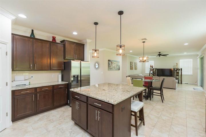 Island with cabinets