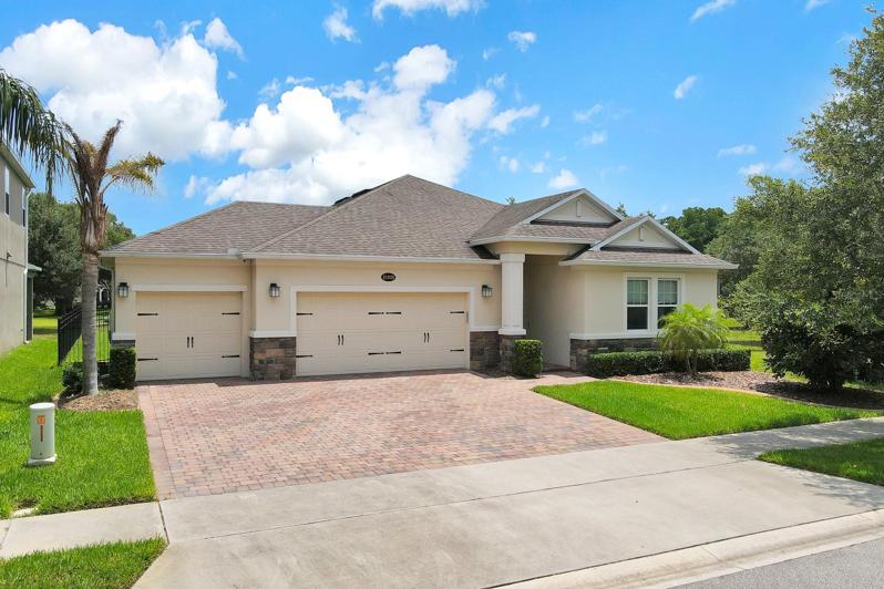 Brick pavered driveway