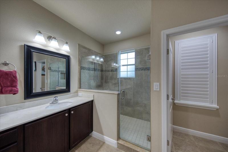 Master Bathroom Shower + Private Toilet