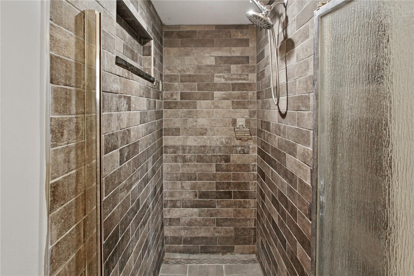 shower in primary bathroom