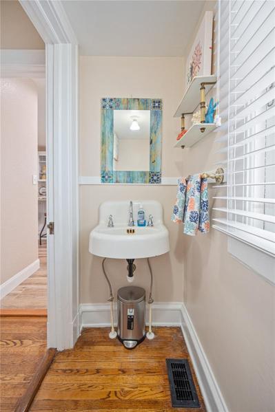 1/2 bath on First floor