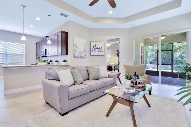 15' x 16' Great Room w/ view to conservation area behind home