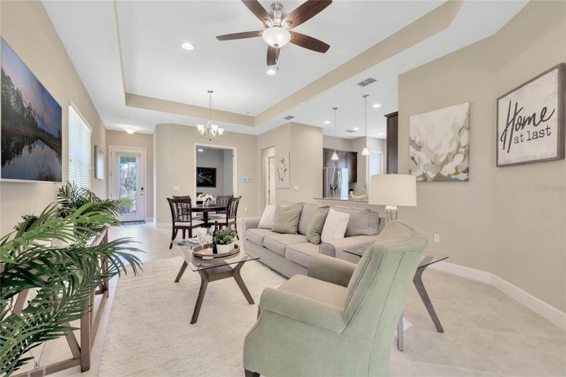 View of Great Room, Dining Room & Den area