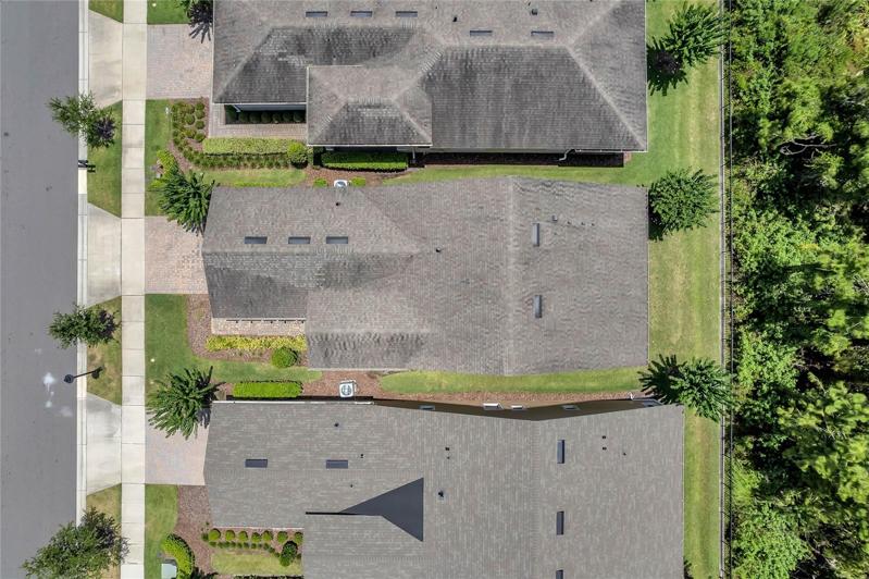 Aerial view from above home