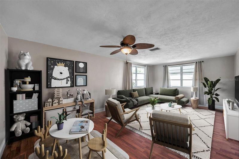 Open Living Room / Dining Room