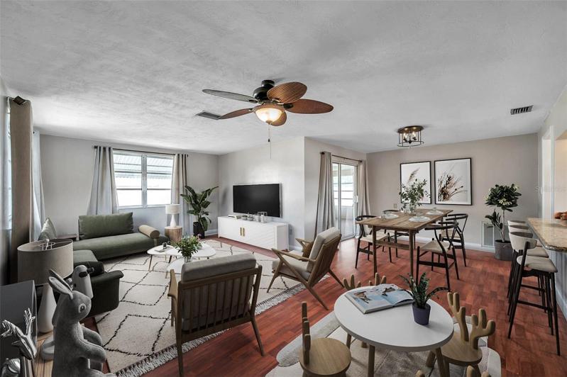 Open Living Room / Dining Room