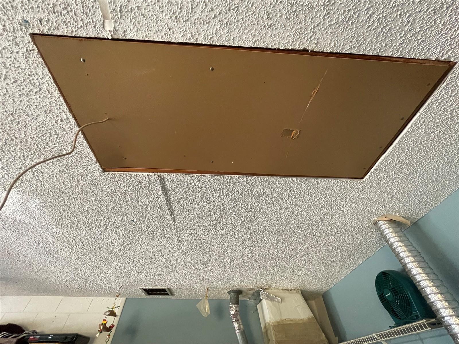 Pull down attic for your extra stuff