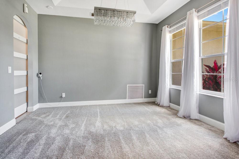 Formal Dining Room with Farmhouse door separate to kitchen