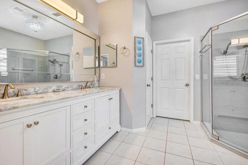 Master Bathroom with dual sink vanity