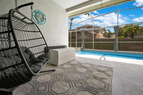 Lounging space on the pool deck