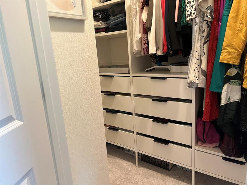 1 of 2 Master closets. (Shelving will not be included)