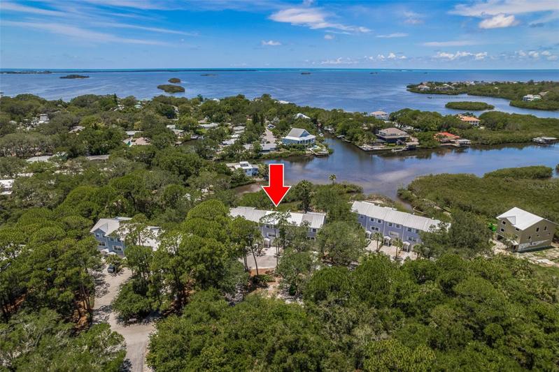 Southerland Bayou opens to the Gulf