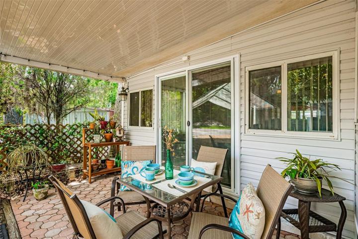 Sliders leading to the outside sitting area