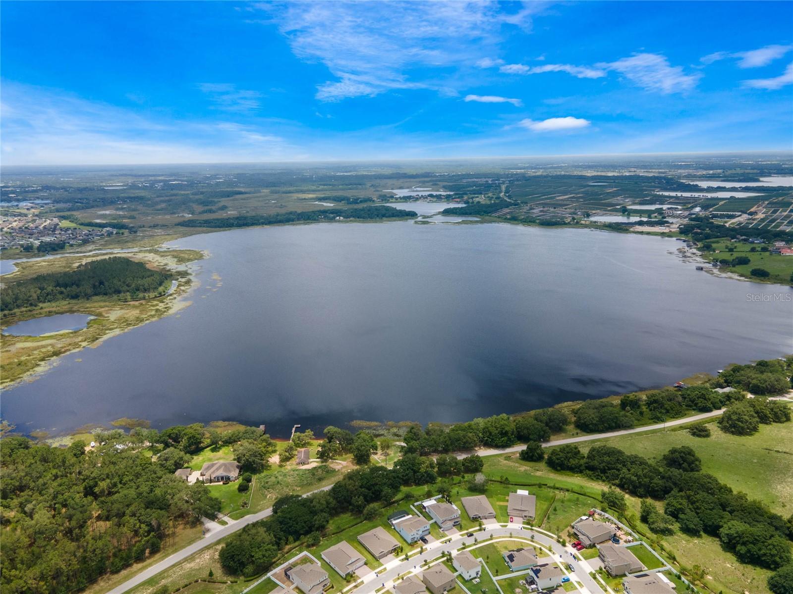 Aerial view of lake (the one you have deeded access to) and community