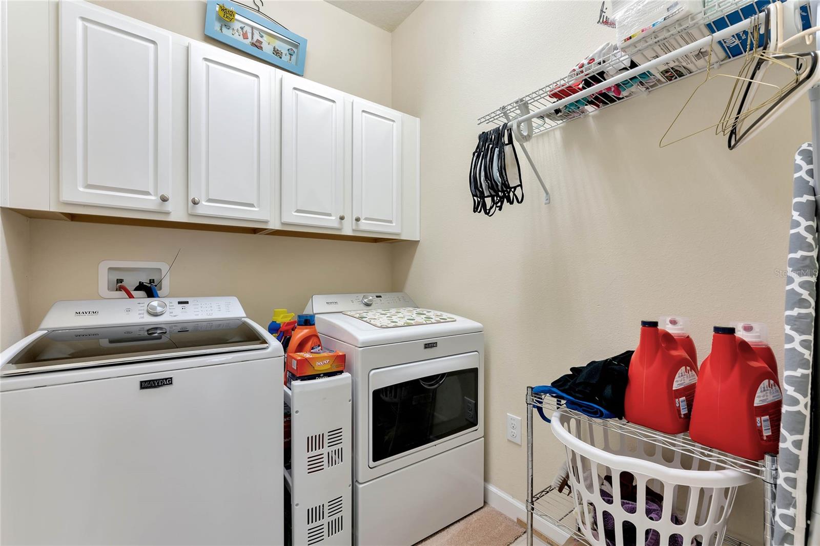 Laundry Room with Washer &amp; Dryer &amp; Additional Cabinetry