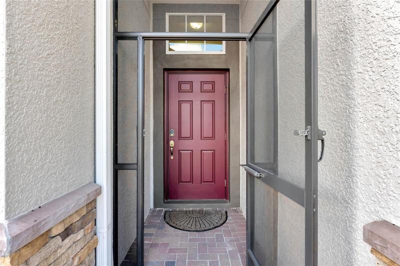 Screened in Front Entrance, Keyless Door Lock & Ring Doorbell System