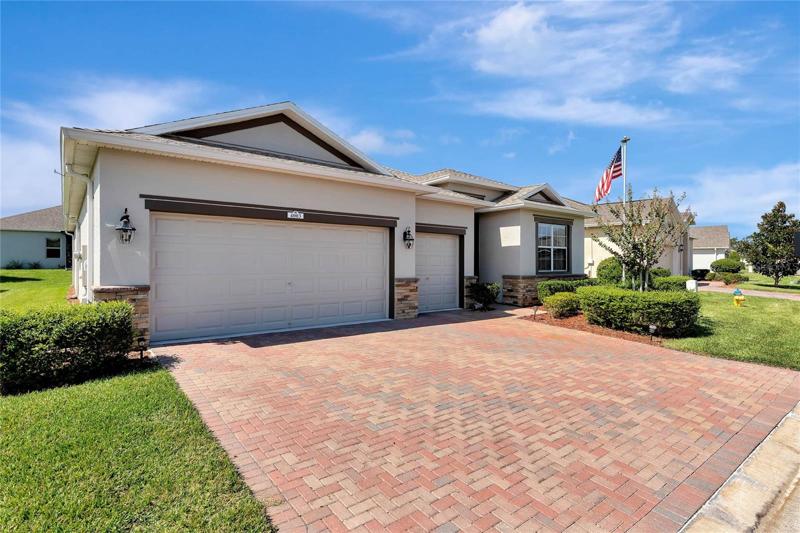 3 Car Garage w/ Garage Door Opener and Overhead Garage Storage Racks