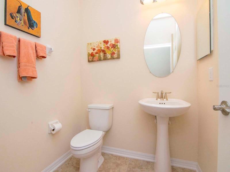 Full bath on the second level