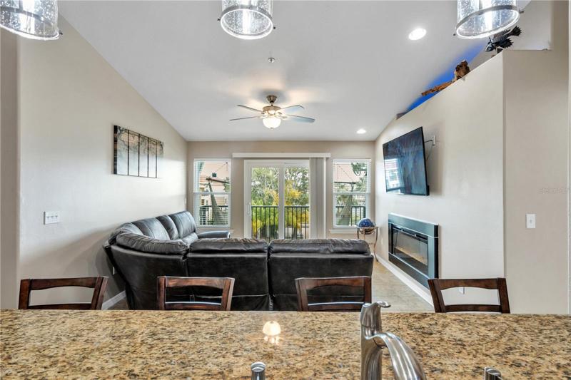 Kitchen Overlooking living room