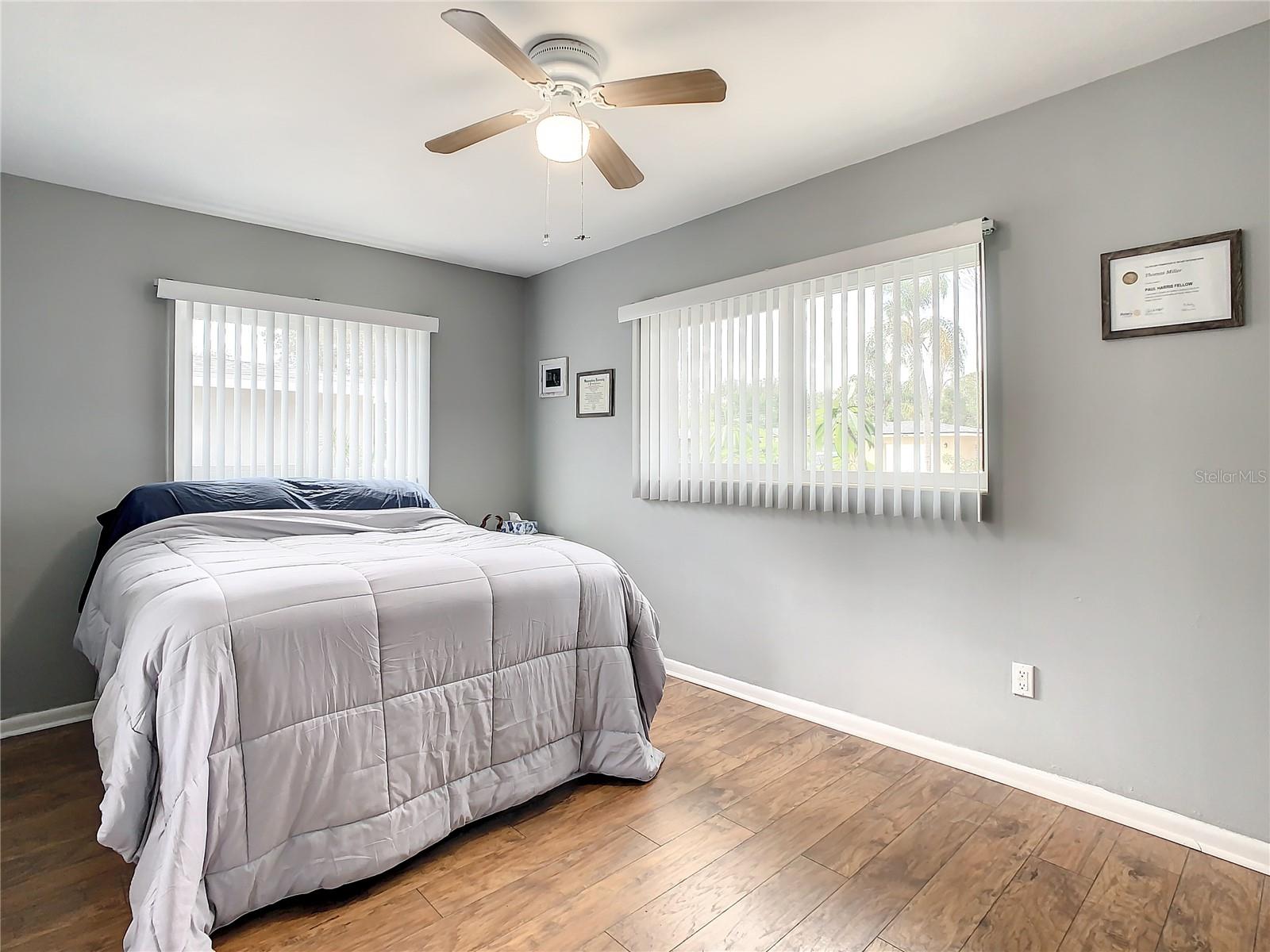 Larger of the two bedrooms