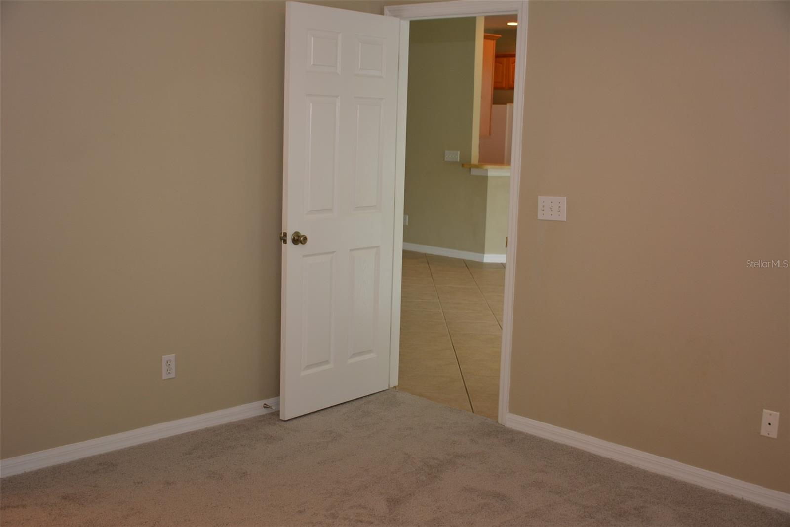Master bedroom leads out to Great room.  Split bedroom plan