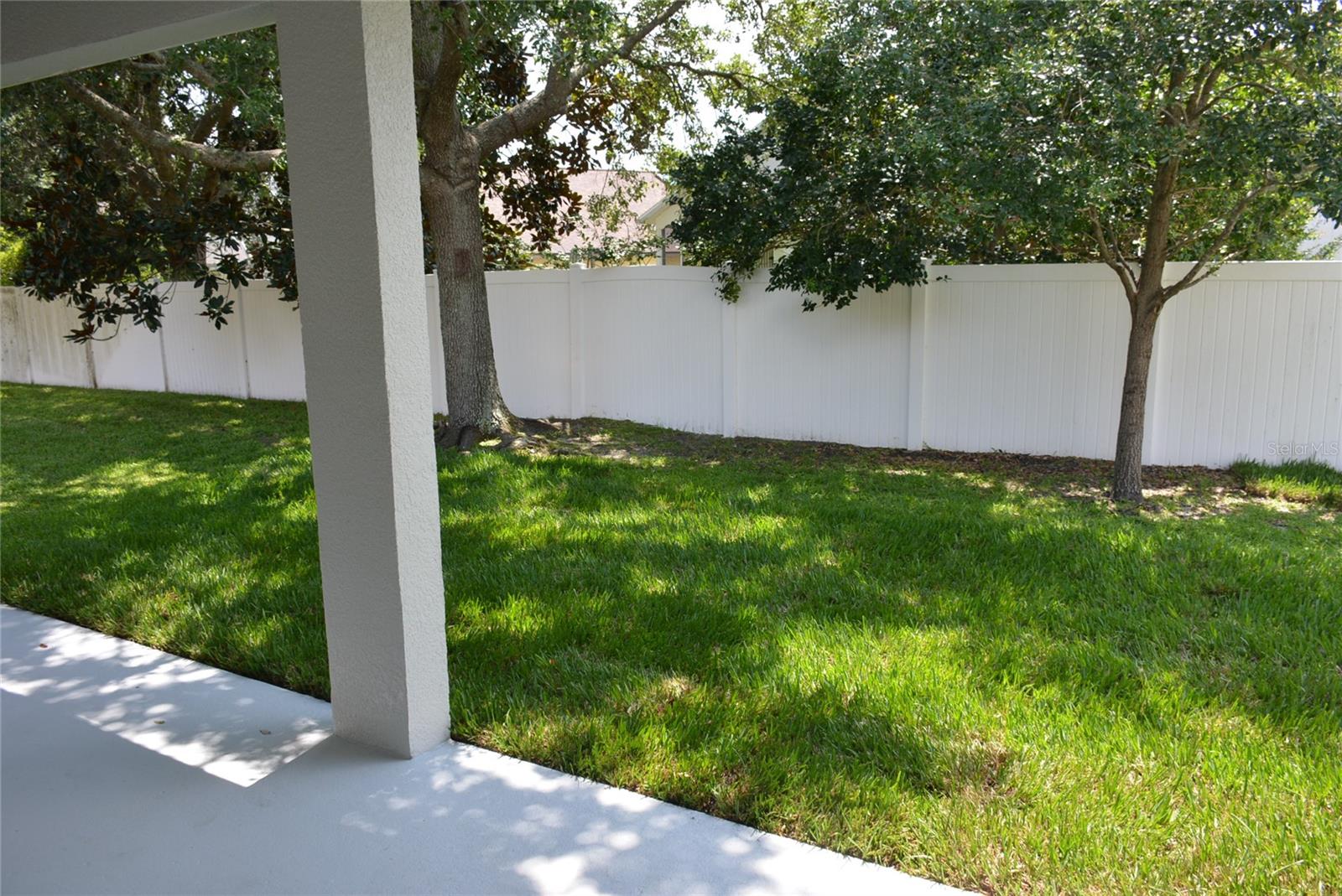 Covered lanai and rear yard