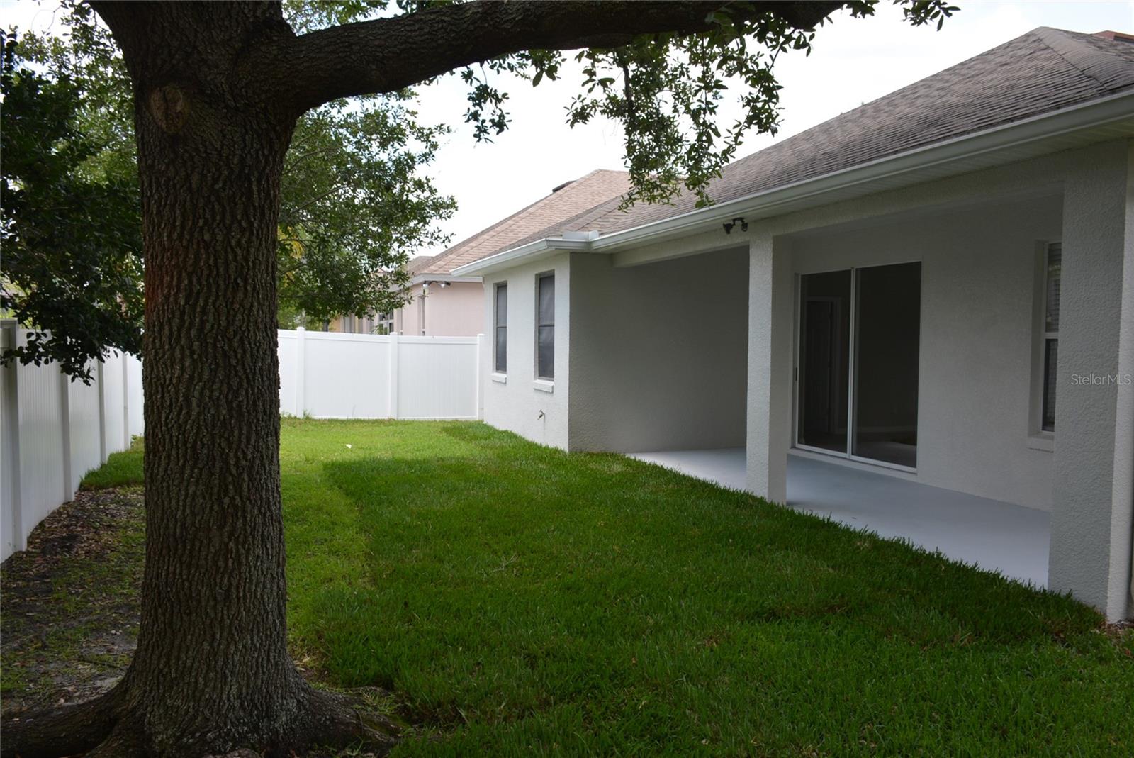 Oak tree provides shade for cooler temps.