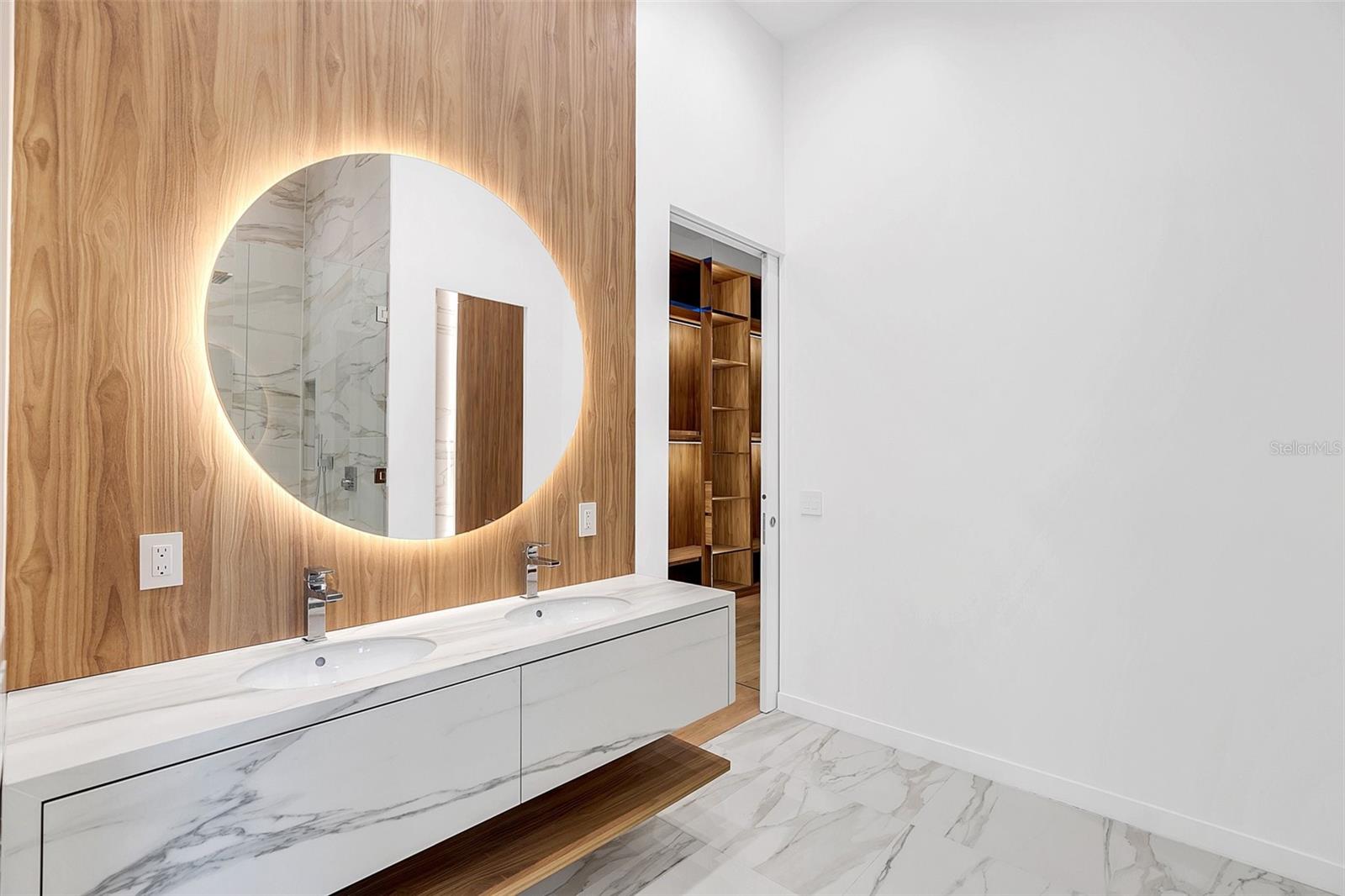 Secondary first floor Master Bath with LED Lighting 11835 Lake Butler Blvd, Windermere, FL 34786