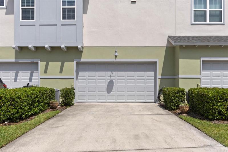 2 car rear-entry garage