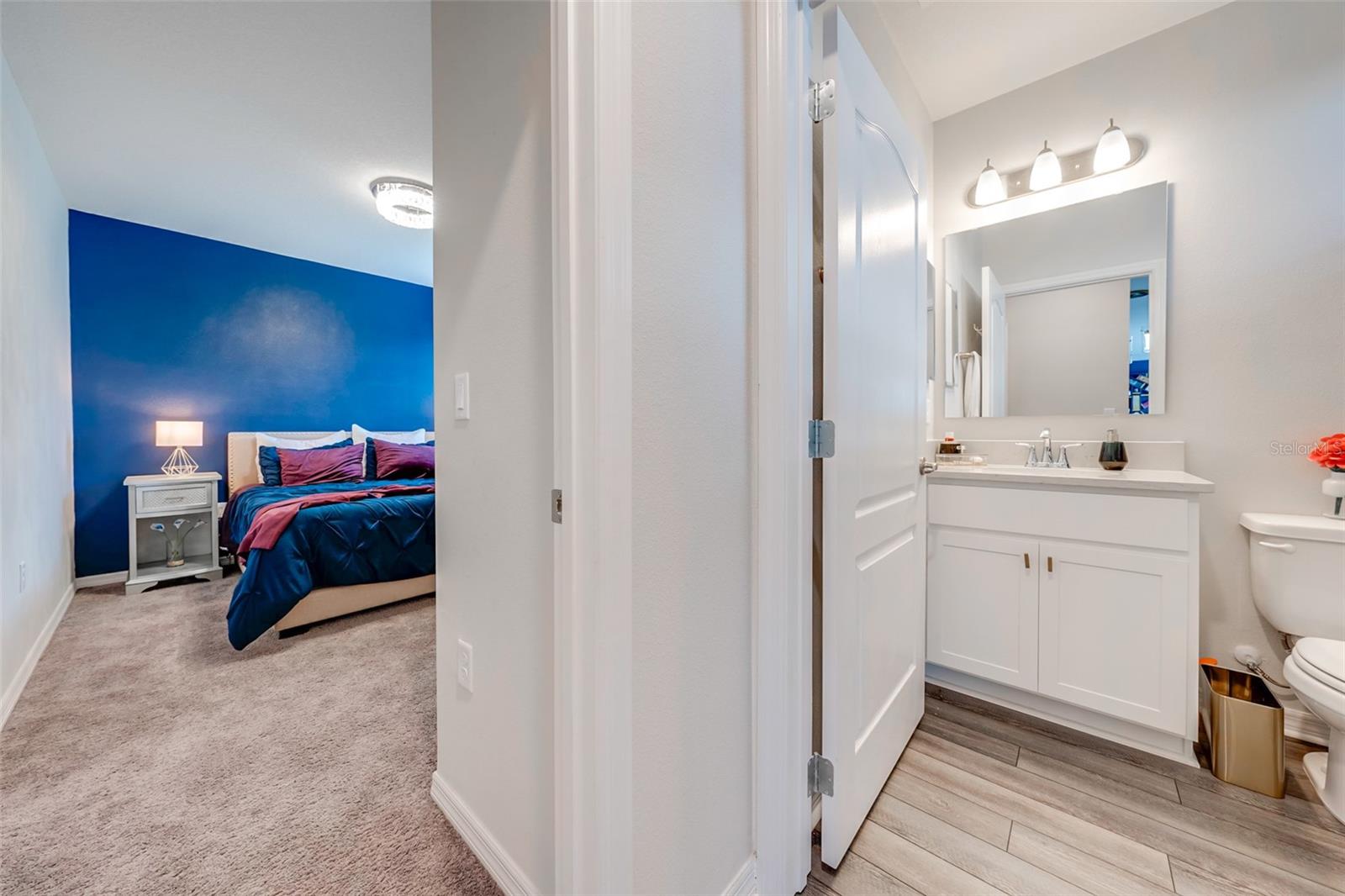 Downstairs bedroom and full bath
