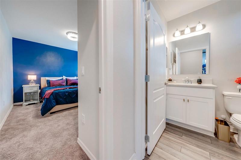 Downstairs bedroom and full bath