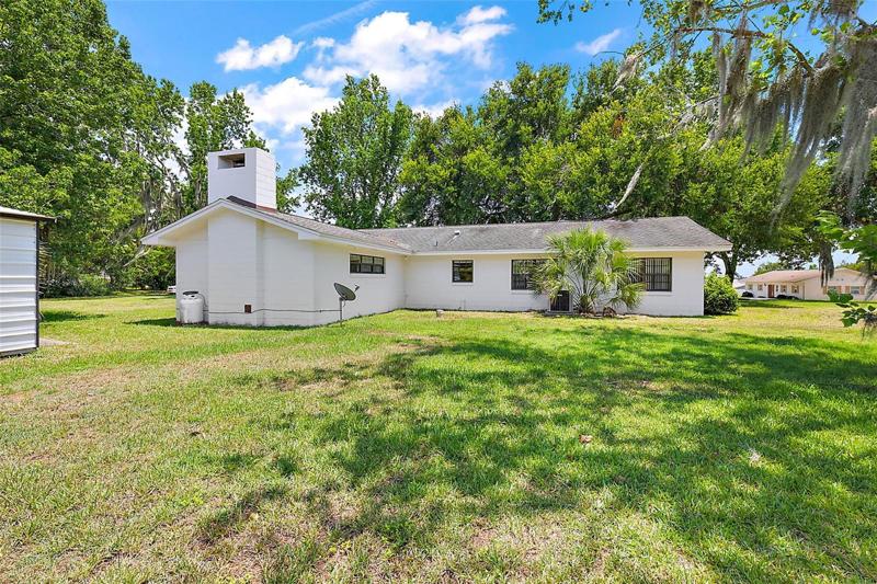 Rear of Home and Backyard