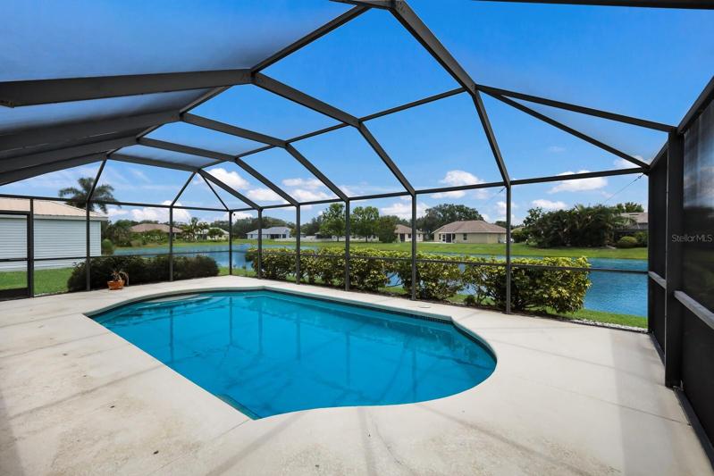 Enjoy the peaceful views of the lake while taking a dip in the pool