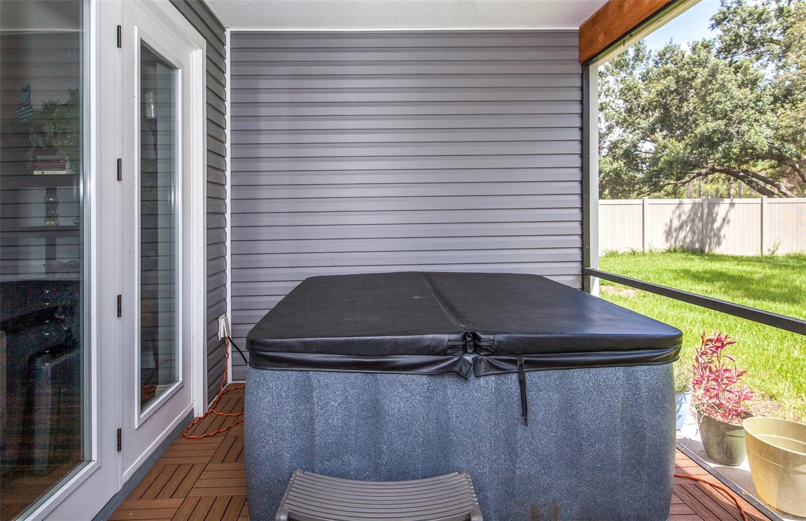 Back Lanai with Trex Decking and a Spa
