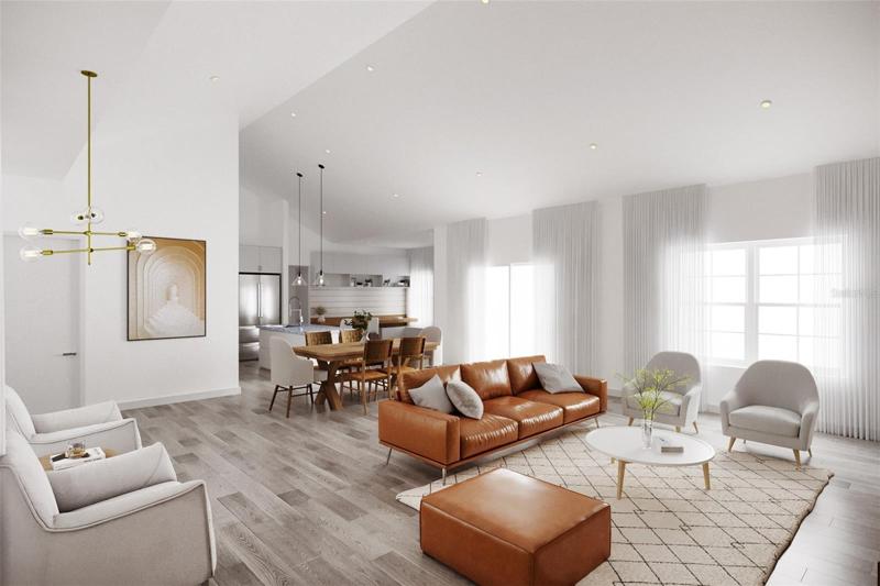 Rendering for illustration purposes only. Finishes and colors might be different. Furniture, decoration, and wall panelling are not included.