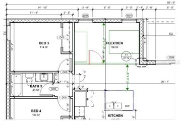 Flex/den can be converted into a 5th bedroom.