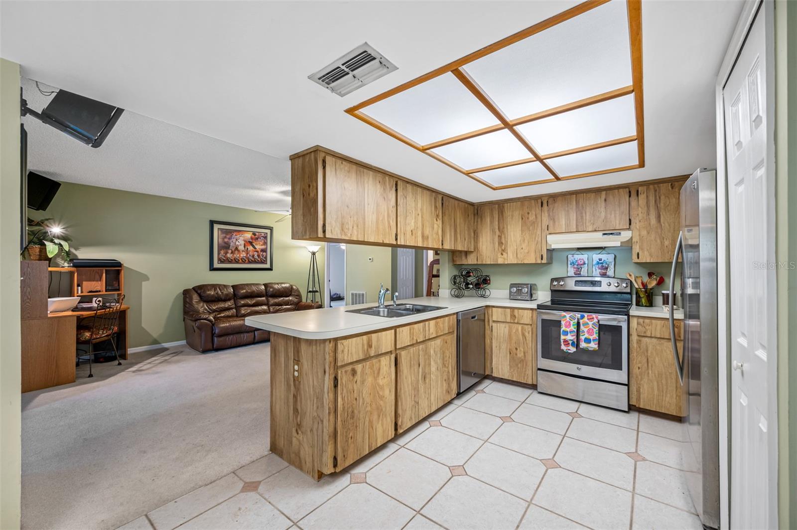 Kitchen and small family room