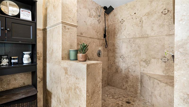 There is enough room in the shower for a party as well...
