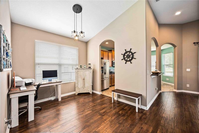 Chic and inviting fusion of dining and living