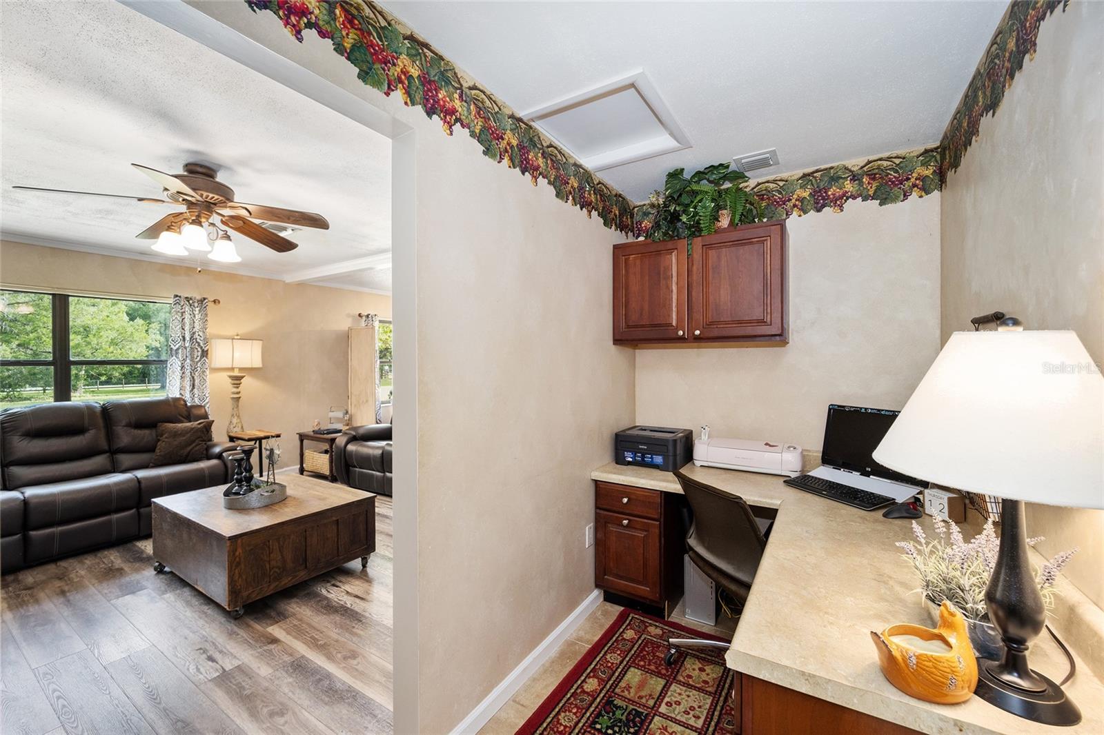 Small office off the living room