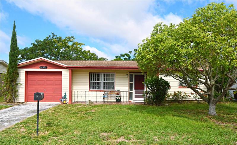 Lovely curb appeal and a beautiful shade tree.