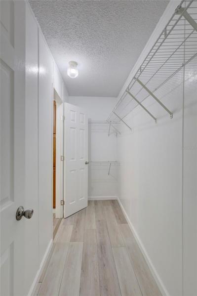 Master bedroom closet laminate floor